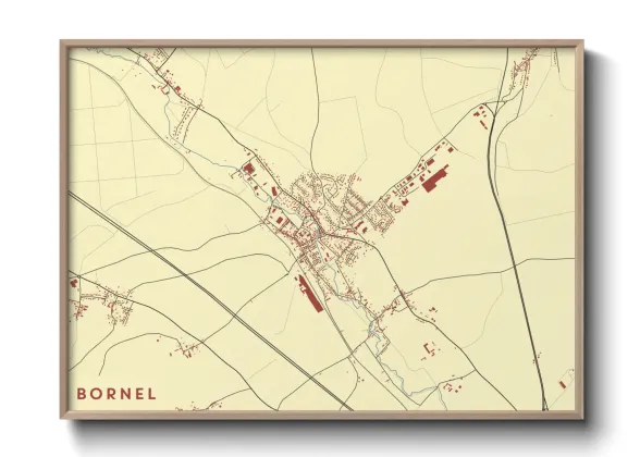 Une affiche de carte sur Bornel