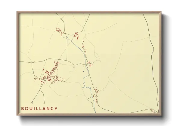 Une affiche de carte sur Bouillancy