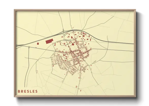 Une affiche de carte sur Bresles