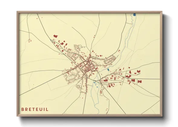 Une affiche de carte sur Breteuil