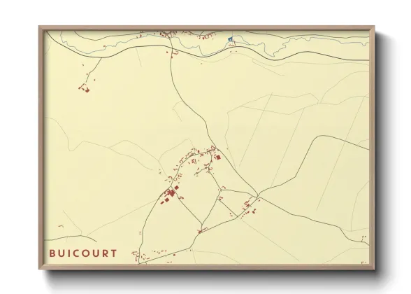 Une affiche de carte sur Buicourt