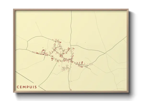 Une affiche de carte sur Cempuis
