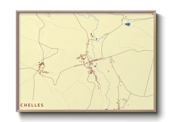 Une affiche de carte sur Chelles