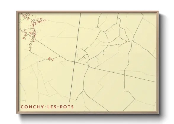 Une affiche de carte sur Conchy-les-Pots
