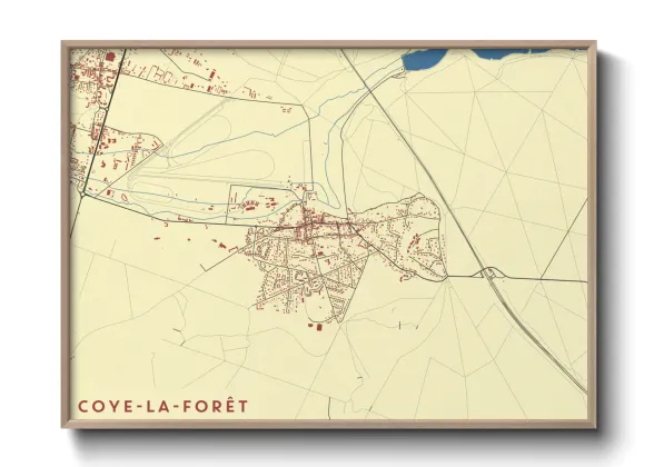 Une affiche de carte sur Coye-la-Forêt