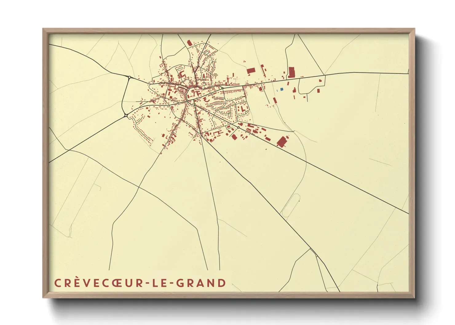 Un poster carteCrèvecœur-le-Grand