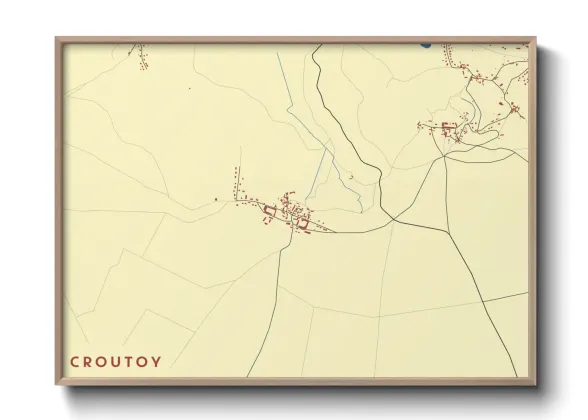 Une affiche de carte sur Croutoy