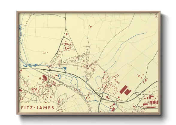 Une affiche de carte sur Fitz-James