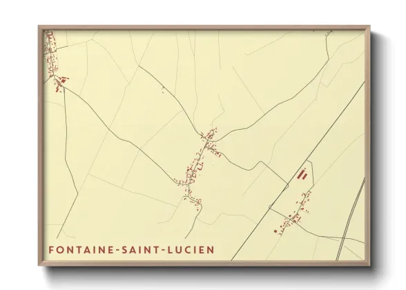 Une affiche de carte sur Fontaine-Saint-Lucien