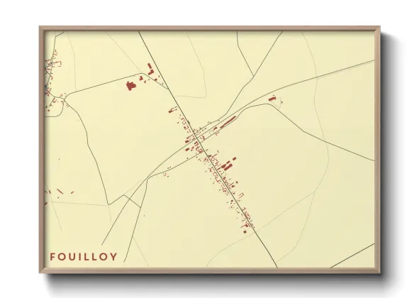 Une affiche de carte sur Fouilloy