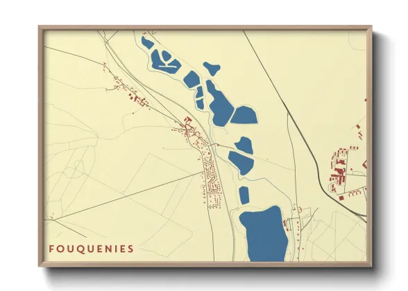 Une affiche de carte sur Fouquenies