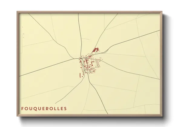 Une affiche de carte sur Fouquerolles