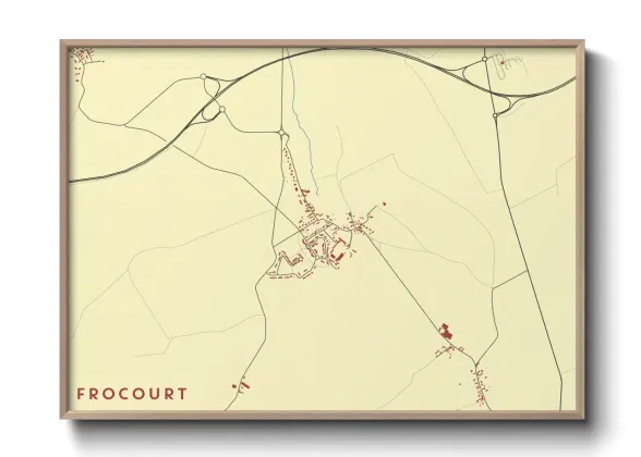 Une affiche de carte sur Frocourt