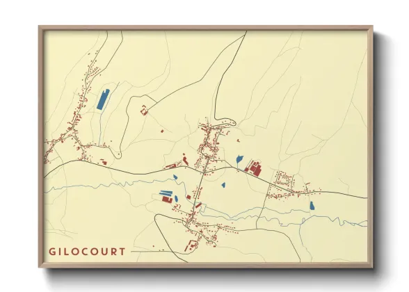 Une affiche de carte sur Gilocourt
