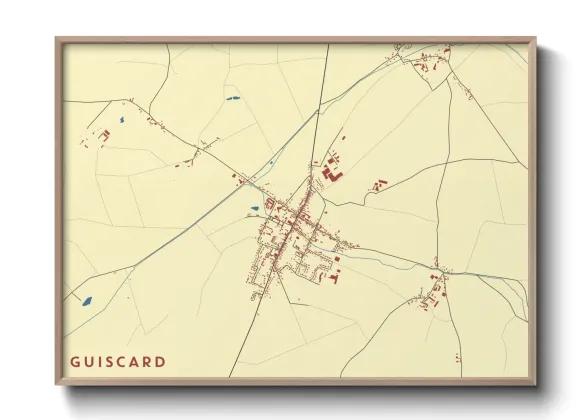 Une affiche de carte sur Guiscard