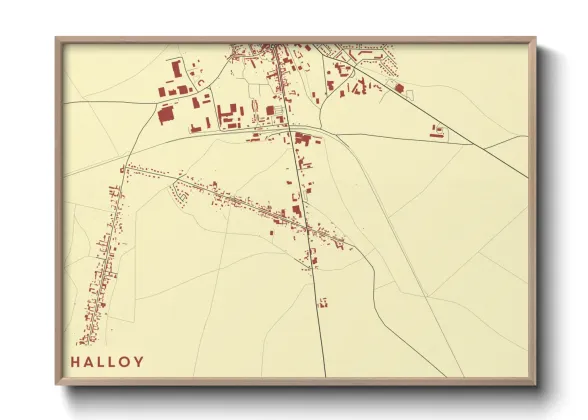 Une affiche de carte sur Halloy