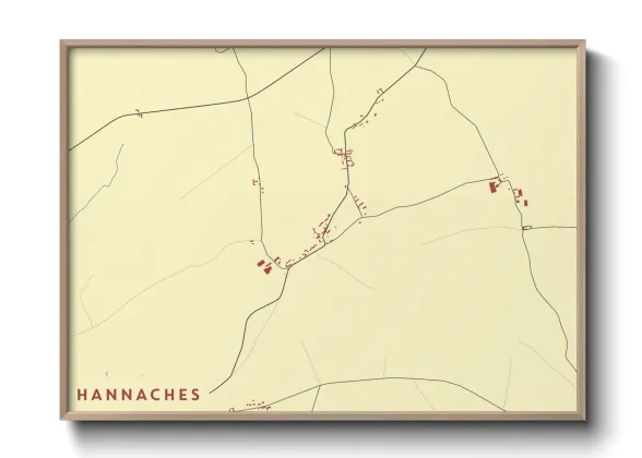 Une affiche de carte sur Hannaches