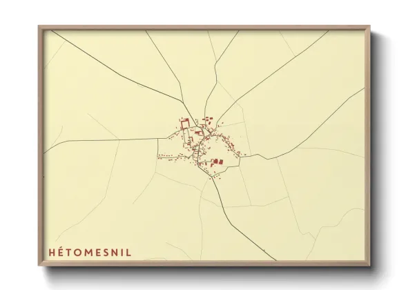 Une affiche de carte sur Hétomesnil
