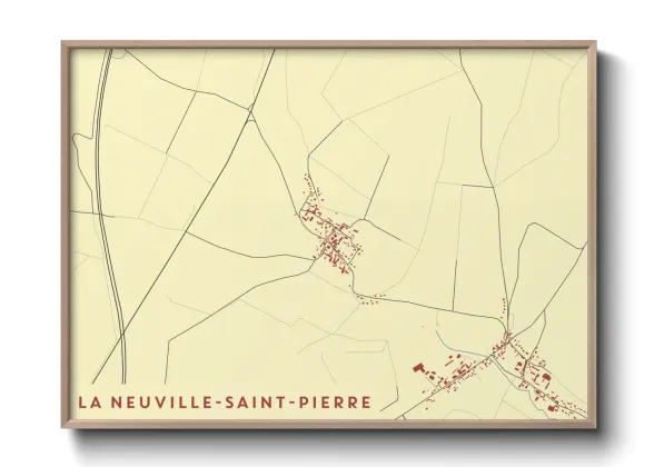 Une affiche de carte sur La Neuville-Saint-Pierre