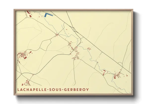 Une affiche de carte sur Lachapelle-sous-Gerberoy