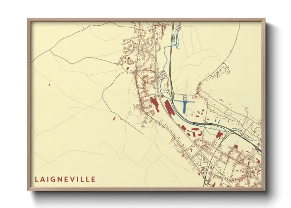 Une affiche de carte sur Laigneville