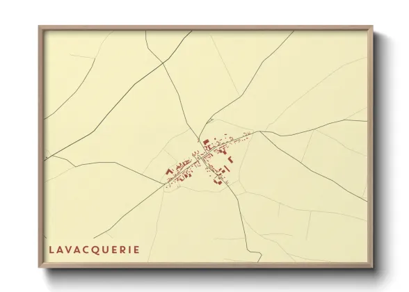 Une affiche de carte sur Lavacquerie