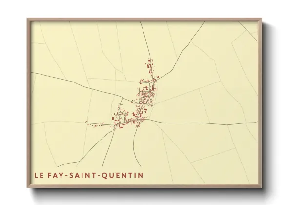 Une affiche de carte sur Le Fay-Saint-Quentin
