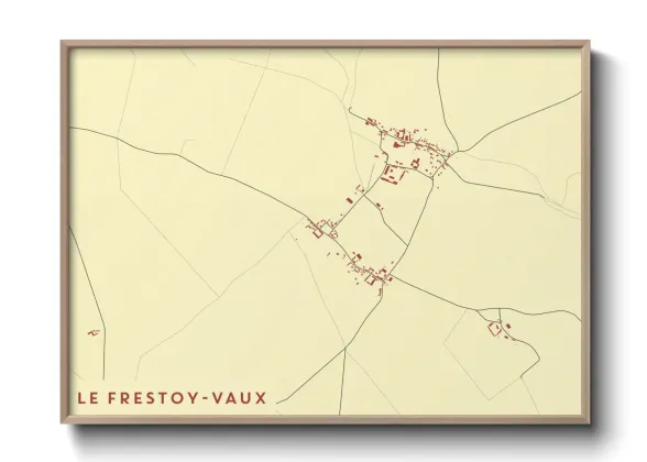 Une affiche de carte sur Le Frestoy-Vaux