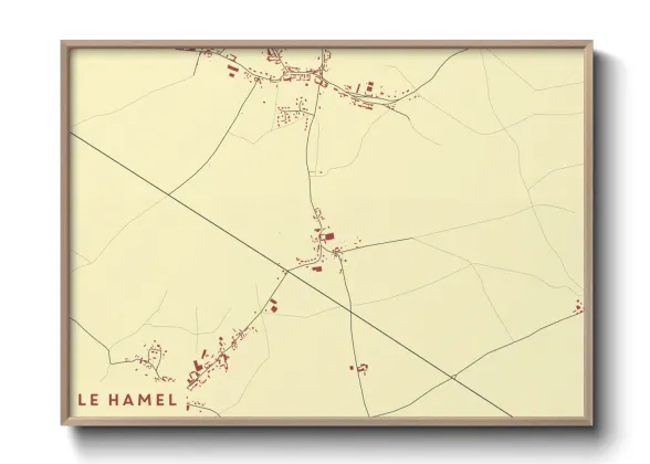 Une affiche de carte sur Le Hamel