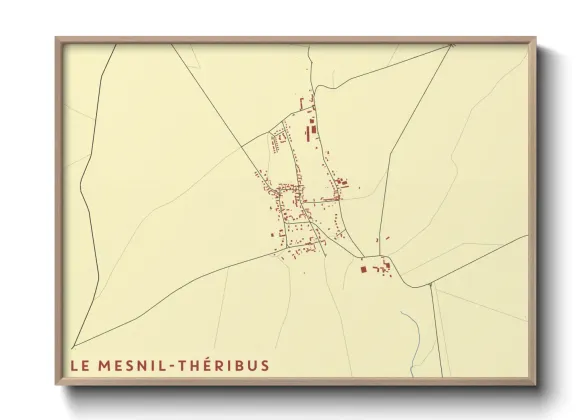 Une affiche de carte sur Le Mesnil-Théribus