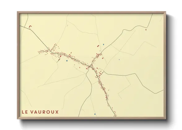 Une affiche de carte sur Le Vauroux
