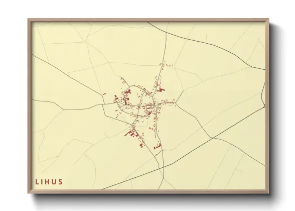 Une affiche de carte sur Lihus