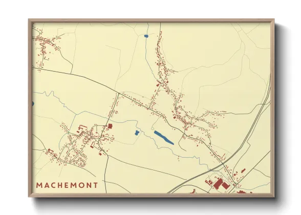 Une affiche de carte sur Machemont