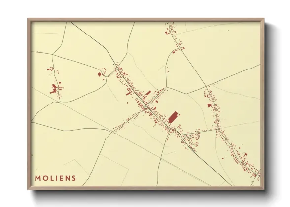 Une affiche de carte sur Moliens
