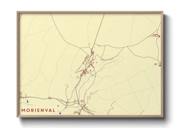 Une affiche de carte sur Morienval
