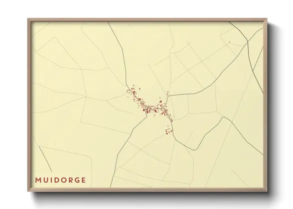 Une affiche de carte sur Muidorge