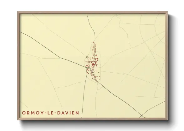 Une affiche de carte sur Ormoy-le-Davien