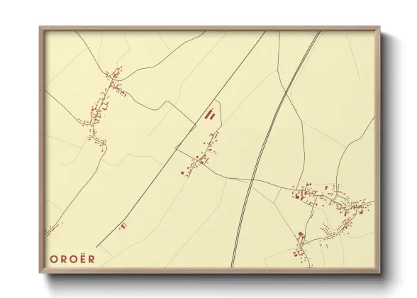 Une affiche de carte sur Oroër