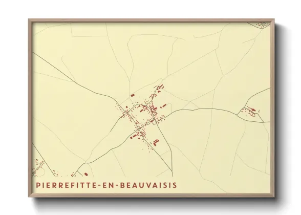 Une affiche de carte sur Pierrefitte-en-Beauvaisis