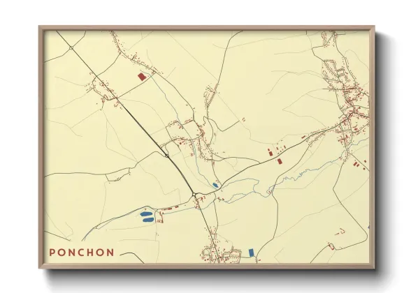 Une affiche de carte sur Ponchon