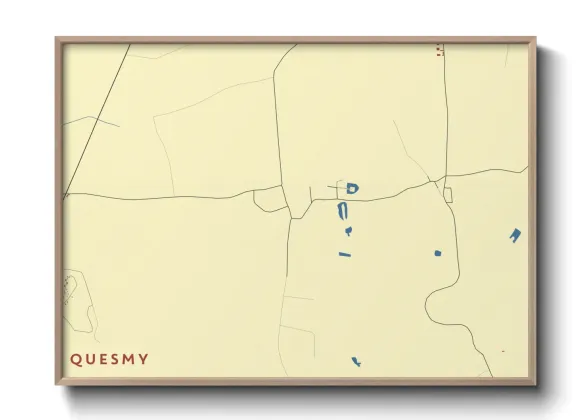 Une affiche de carte sur Quesmy