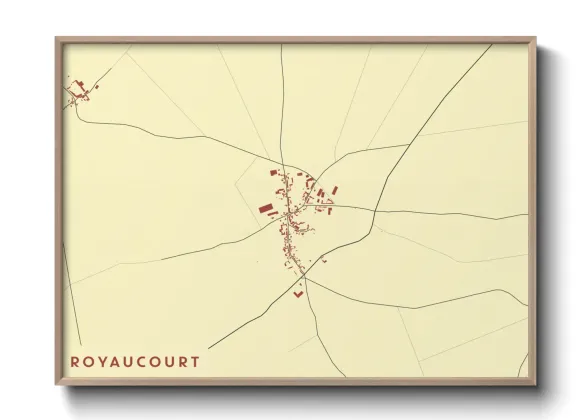 Une affiche de carte sur Royaucourt