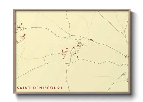 Une affiche de carte sur Saint-Deniscourt