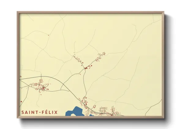 Une affiche de carte sur Saint-Félix