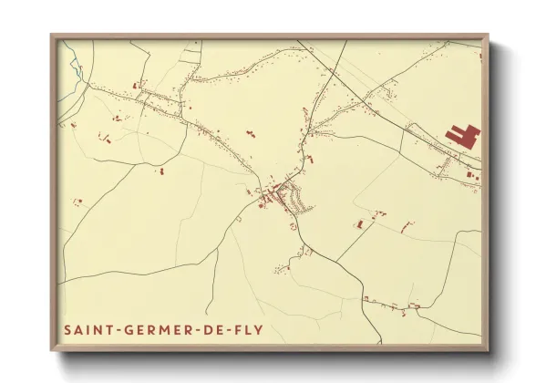 Une affiche de carte sur Saint-Germer-de-Fly