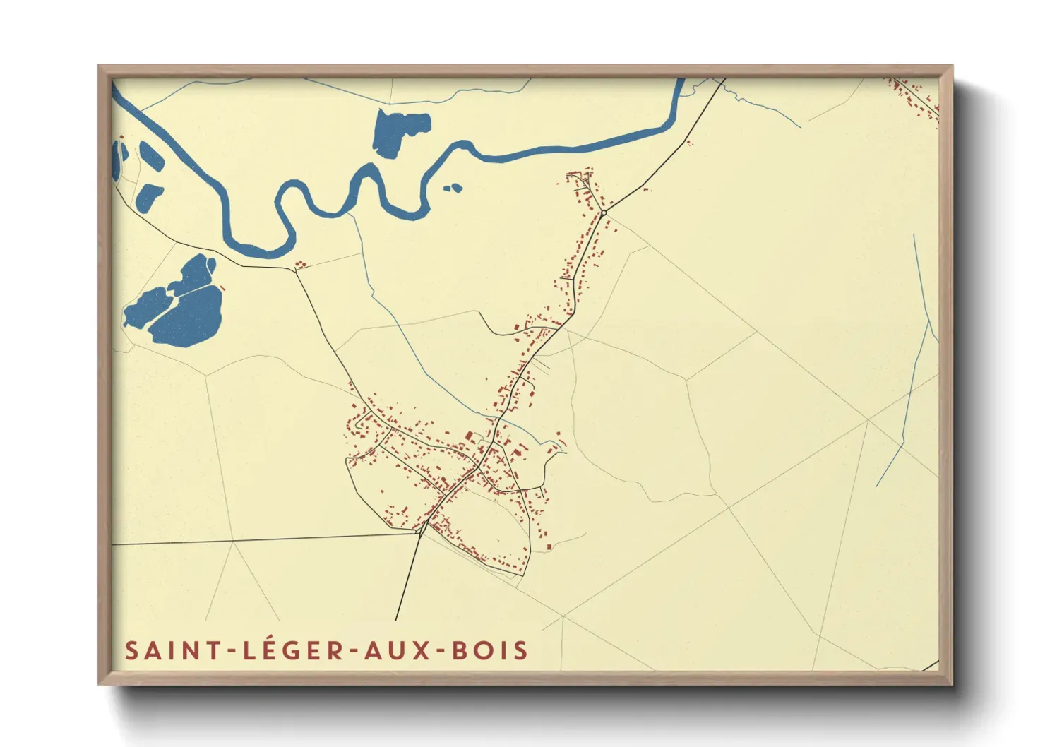 Un poster carteSaint-Léger-aux-Bois