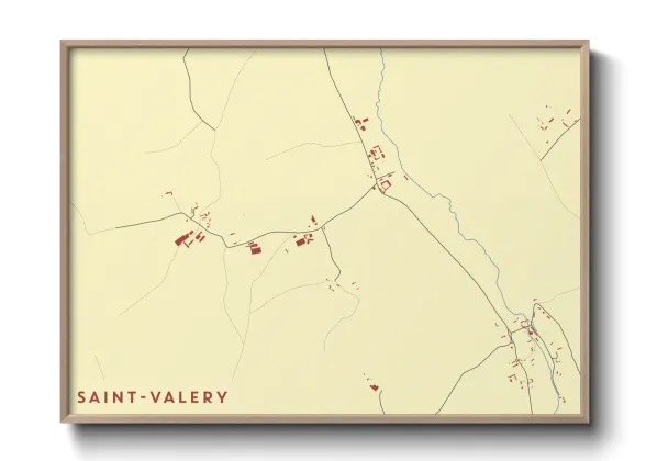 Une affiche de carte sur Saint-Valery