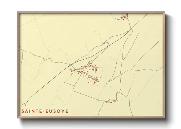 Une affiche de carte sur Sainte-Eusoye
