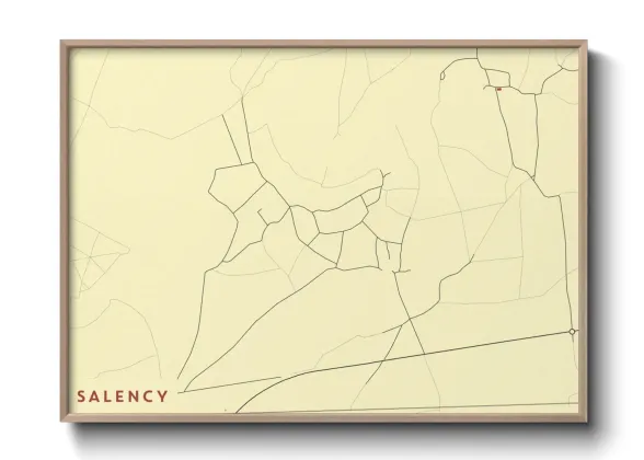 Une affiche de carte sur Salency