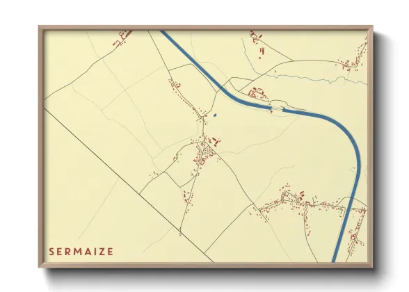 Une affiche de carte sur Sermaize